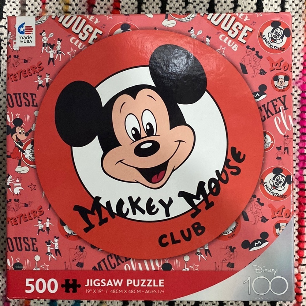 Mickey Mouse Club Jigsaw Puzzle 500 Piece 19x19 Disney 100